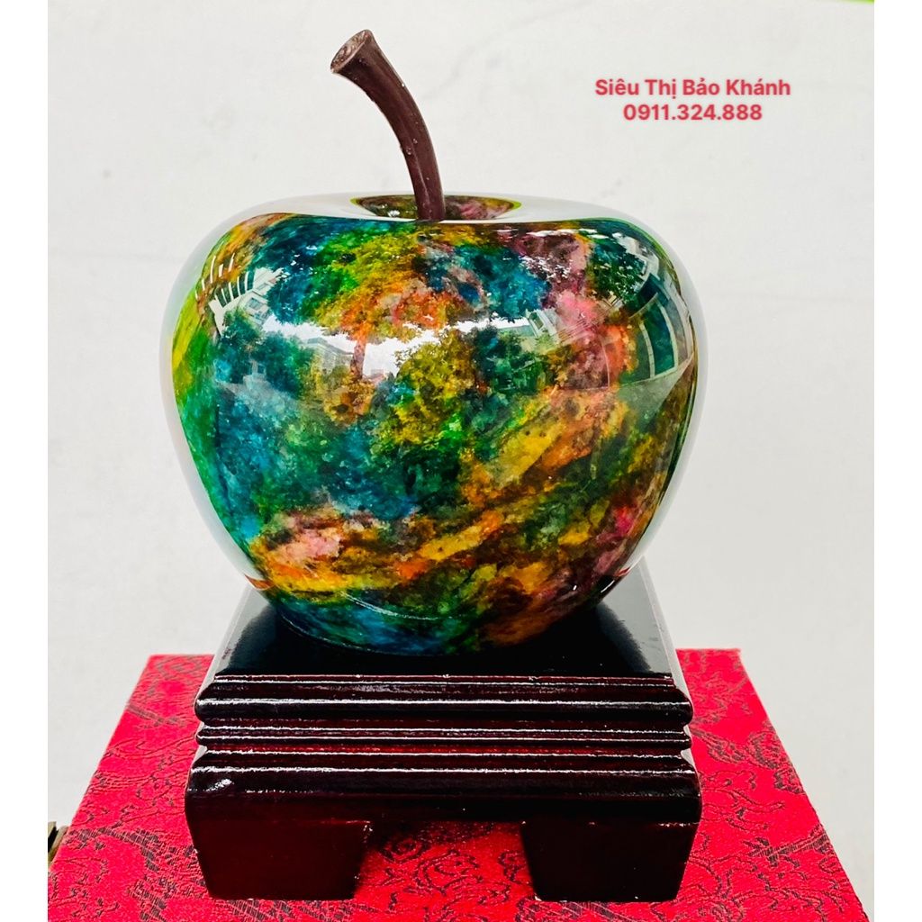  Đã mã não điêu khắc hình trái táo 