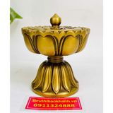 Xông trầm đồng trang trí thiết kế búp sen-Siêu Thị Bảo Khánh 