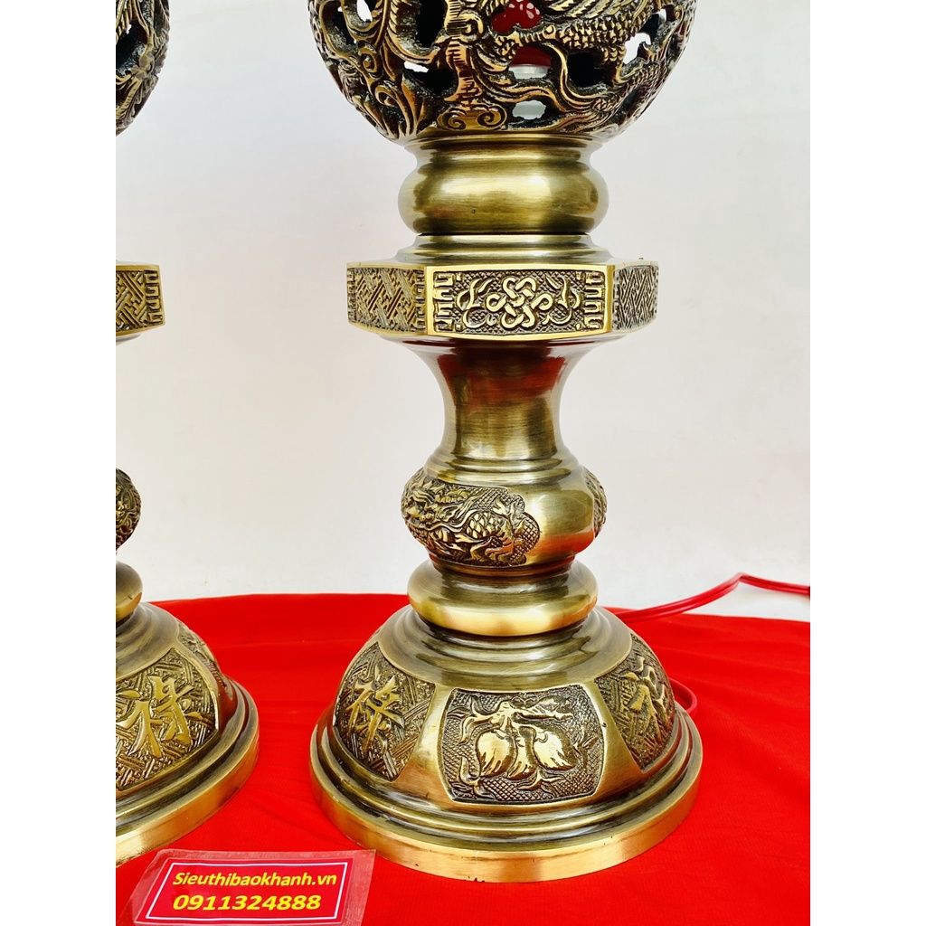  Đèn dầu bằng đồng Đại Bái chính hãng 