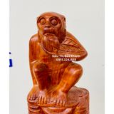  Tượng khỉ  gỗ  hương tài lộc cao 18 cm 