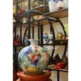  Bình hút lộc Bát Tràng họa tiết Gia Đình Gà 