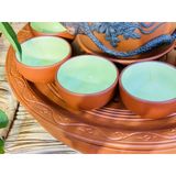  Bộ ấm chén Tử Sa Bát Tràng đắp nổi cao cấp 350ml 