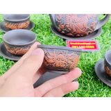  BaoKhanh-Bộ ấm chén tử sa họa tiết Kỳ Lân 
