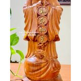  Di Lặc chúc phúc Đế Phú Quý Phát Tài gỗ hương 