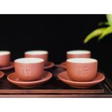  Bộ ấm chén tử sa Bát Tràng đẹp,chính hãng 350ml 