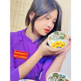  Bộ bát vẽ hoa kèm phụ kiện xuất xứ Bát Tràng 