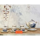  Bộ ấm chén,ấm trà Đẹp men rạn Bát Tràng cao cấp 400ml 