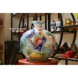  Bình hút lộc Bát Tràng họa tiết Gia Đình Gà 