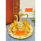  Bộ ấm chén hợp kim đồng dáng hoàng gia-Siêu thị Bảo Khánh 