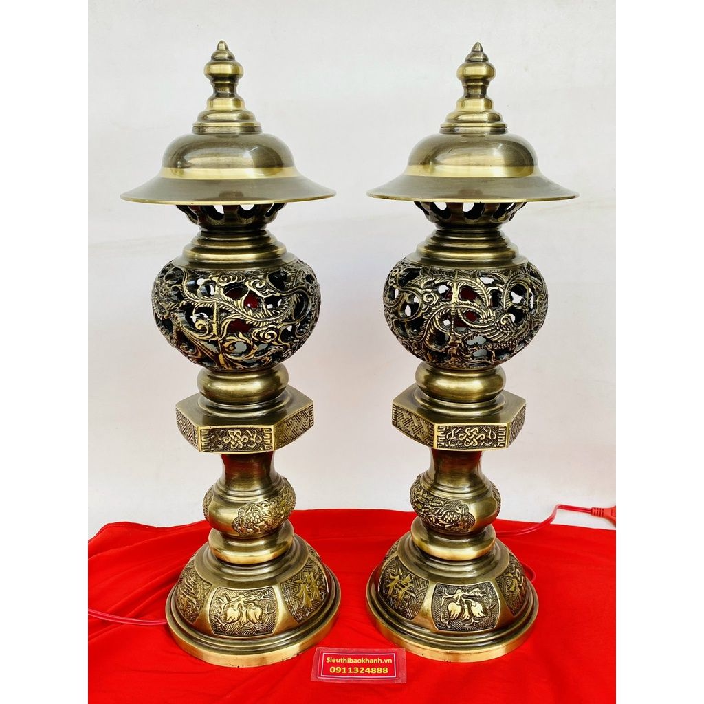 Đèn dầu bằng đồng Đại Bái chính hãng 