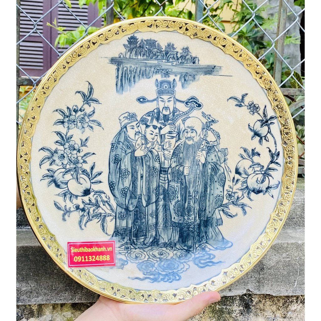  Đĩa cảnh tam đa bọc đồng -Siêu Thị Bảo Khánh 