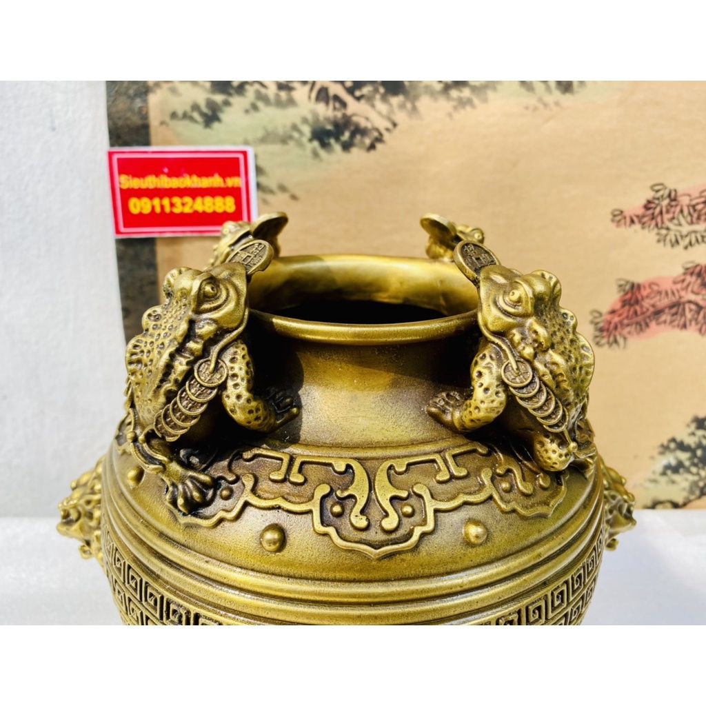  Tụ Bảo Tứ Thiềm Thừ Chất Liệu Đồng Cao Cấp 13cm-Mỹ Nghệ Bảo Khánh 