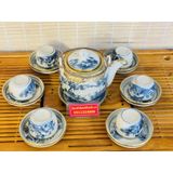  Bộ ấm chén men rạn bọc đồng vàng -Bảo Khánh 