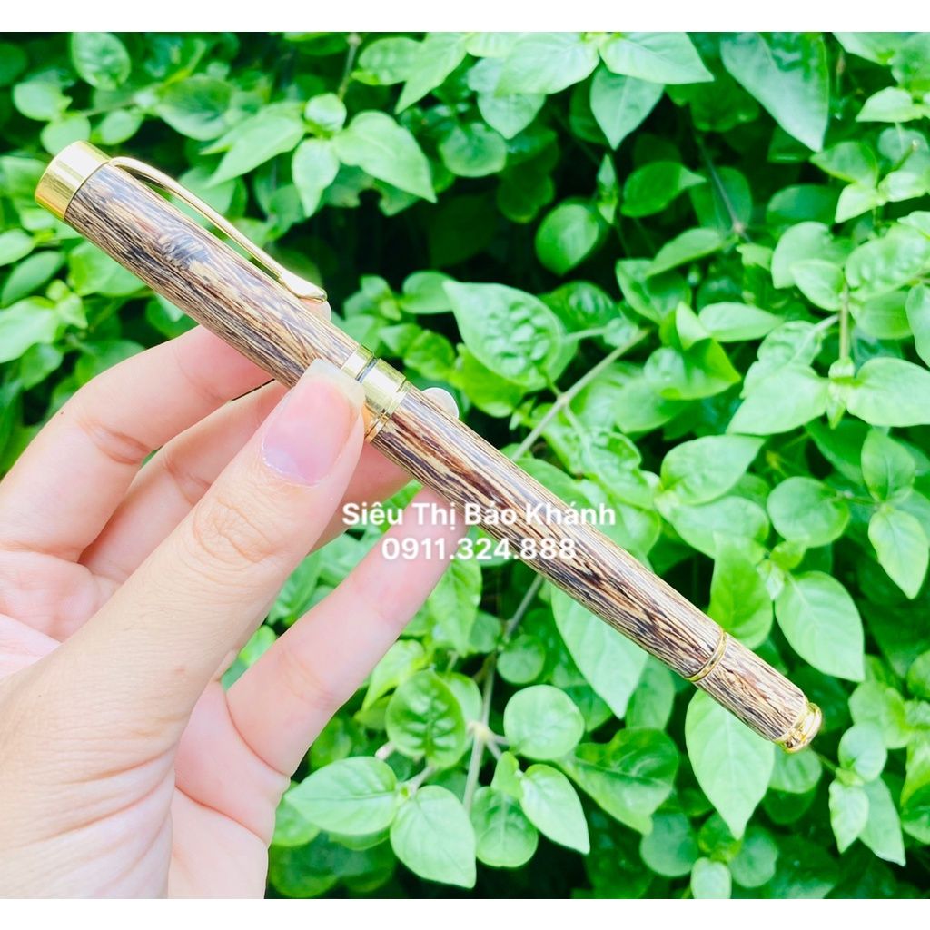  Baokhanh- Bút gỗ viền vàng 