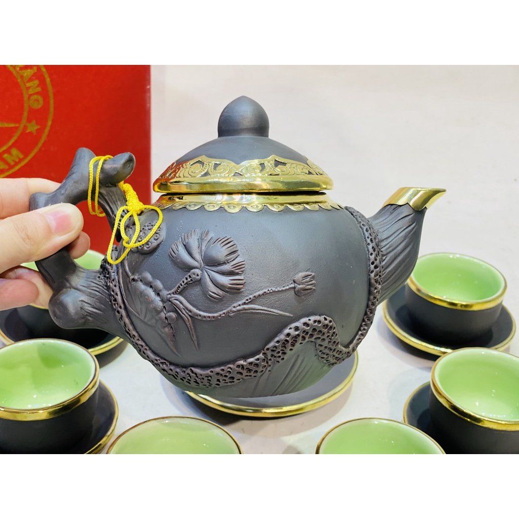  Bộ ấm chén tử xa bọc vàng 