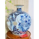  Bình gốm Bát Tràng tứ quý cực đẹp cao 40 cm 