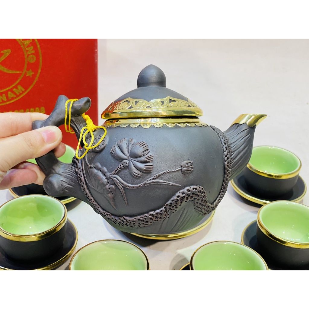  Bộ ấm chén tử xa bọc vàng 