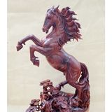  Tượng gỗ Nhất Mã Phi Thiên Gỗ Chun Sụn Cẩm-Bảo Khánh Việt Nam 62cm 