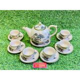  Bộ ấm chén họa tiết vẽ vàng cây tùng 