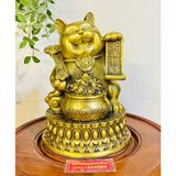  Tượng mèo thần tài mạ vàng 