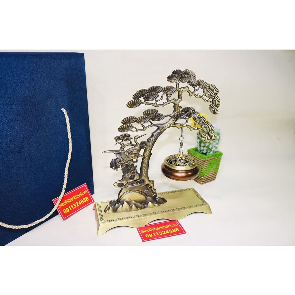  Xông trầm hương đồng quà tặng,đồ trang trí cao cấp 25cm-Siêu thị Bảo Khánh 