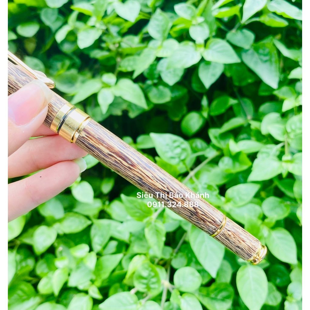  Baokhanh- Bút gỗ viền vàng 