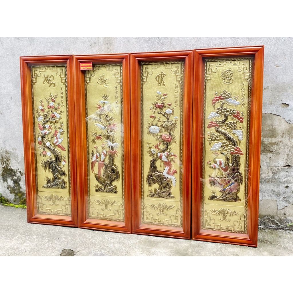  Tranh treo,tranh phong thủy trang trí phòng khách chất liệu đồng cao cấp 