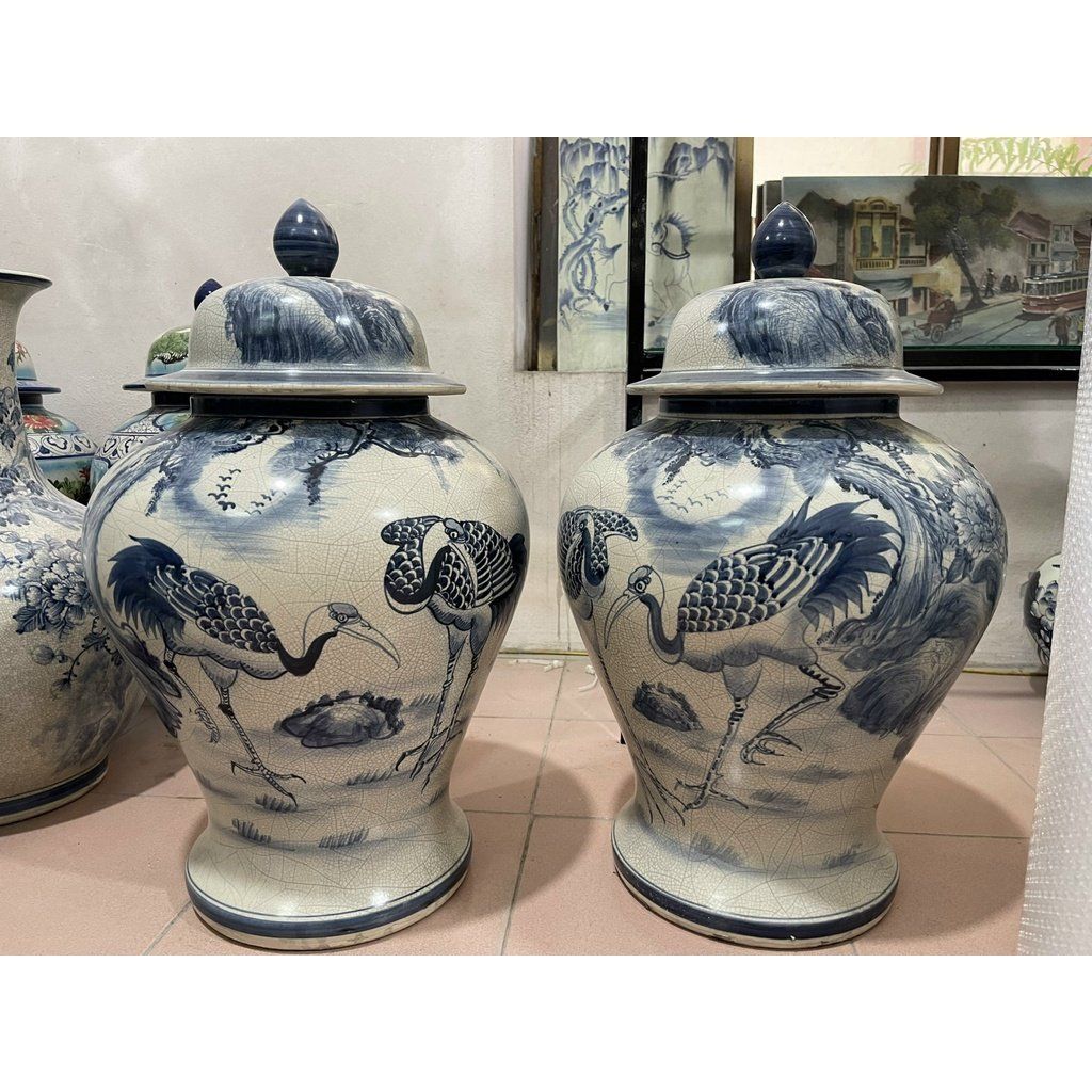  Chóe họa tiết chim hạc 