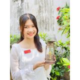  Đèn dầu trang trí thờ cúng bằng đồng (cao 20cm) 