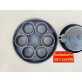  Bộ ấm chén Tử sa họa tiết Lan Mai in chìm Bát Tràng 350 ml 