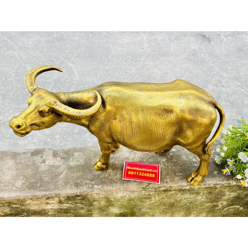  Trâu đồng phong thủy cao cấp 30 cm-mỹ nghệ bảo khánh 