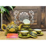  Bộ ấm chén,ấm trà Đẹp men màu xuất xứ Bát Tràng-Ấm chén Bảo Khánh 450ml 