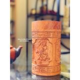  Đồ gỗ Bảo Khánh -Hũ đựng chè tứ quý gỗ hương 
