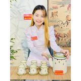  [BÁT TRÀNG CHÍNH HÃNG]-Bộ tích men màu cao cấp 1,5l 