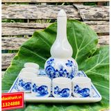  Nậm vẽ sen gốm sứ Bát Tràng cao cấp 