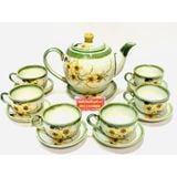  Bộ ấm chén họa tiết hoa mai vàng dung tích 850ml 