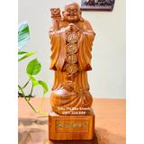  Di Lặc chúc phúc Đế Phú Quý Phát Tài gỗ hương 