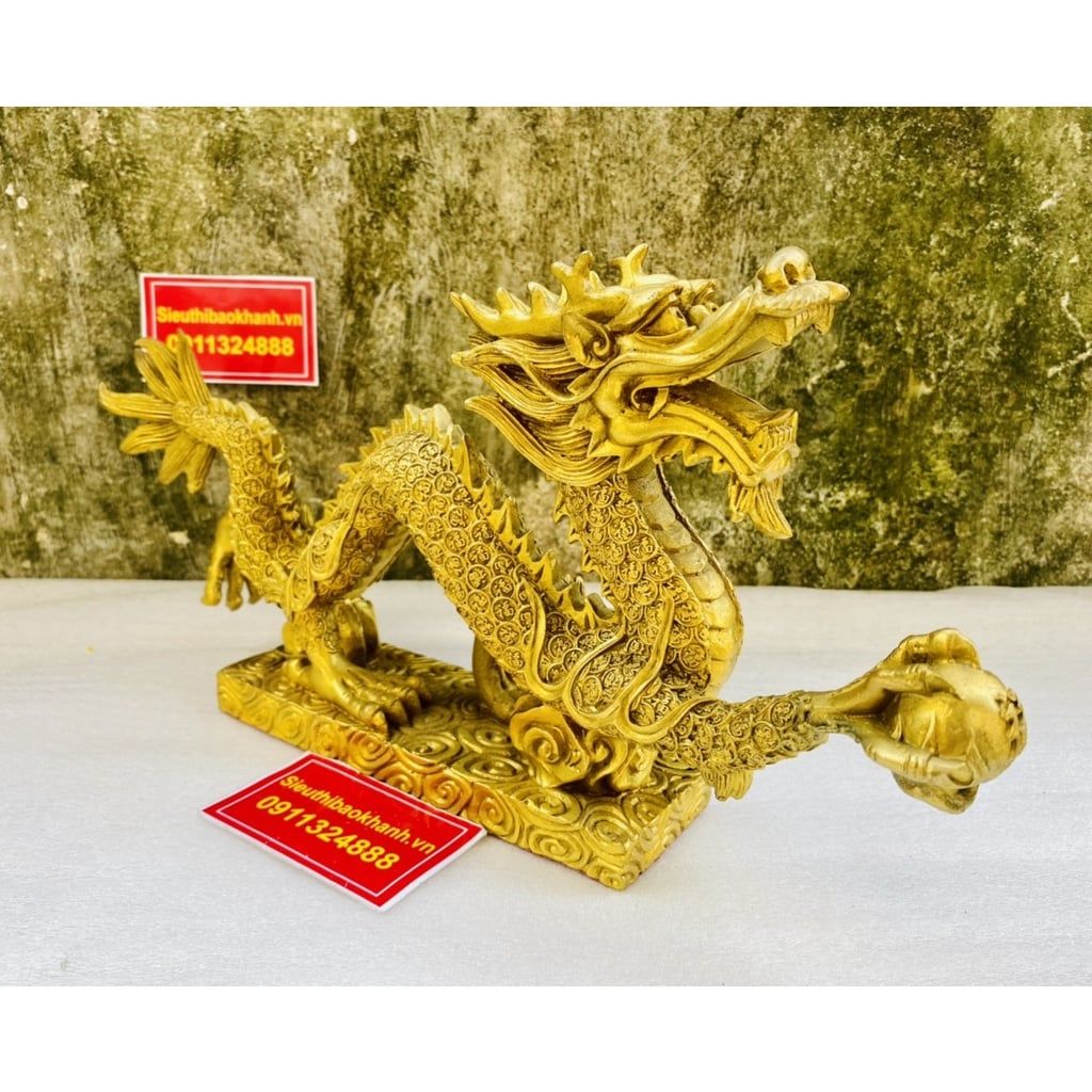  TƯỢNG RỒNG ĐỒNG PHONG THỦY CAO CẤP 33CM-PHONG THỦY BÁO KHÁNH 