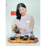  Bộ ấm chén Bát Tràng hỏa biến lòng hoa 