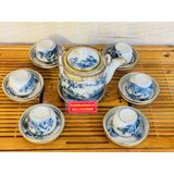  Bộ ấm chén men rạn bọc đồng vàng -Bảo Khánh 