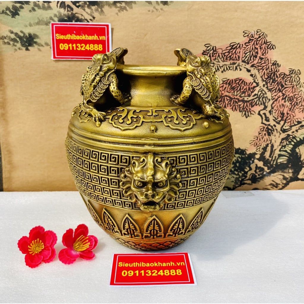  Tụ Bảo Tứ Thiềm Thừ Chất Liệu Đồng Cao Cấp 13cm-Mỹ Nghệ Bảo Khánh 