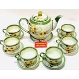  Bộ ấm chén họa tiết hoa mai vàng dung tích 850ml 