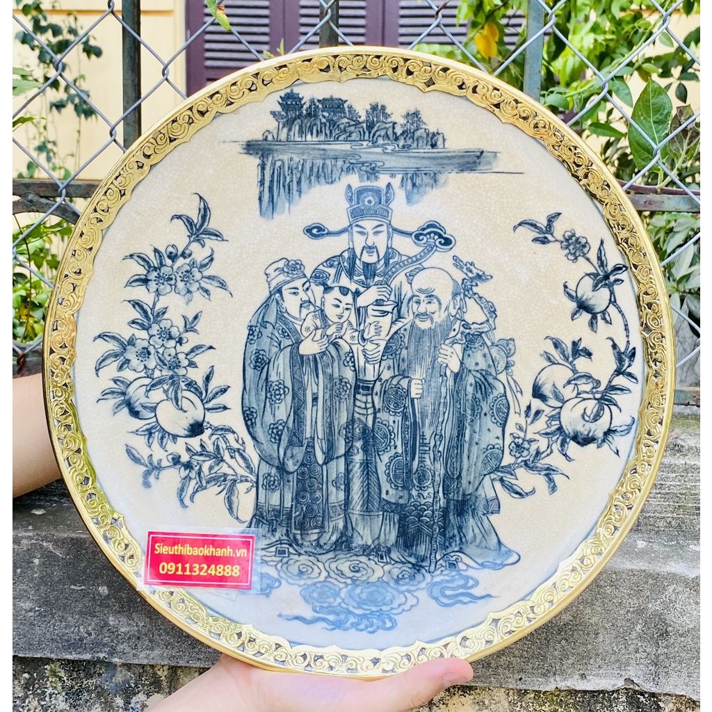  Đĩa cảnh tam đa bọc đồng -Siêu Thị Bảo Khánh 