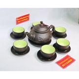  Bộ ấm chén tử sa lòng xanh Bát Tràng 