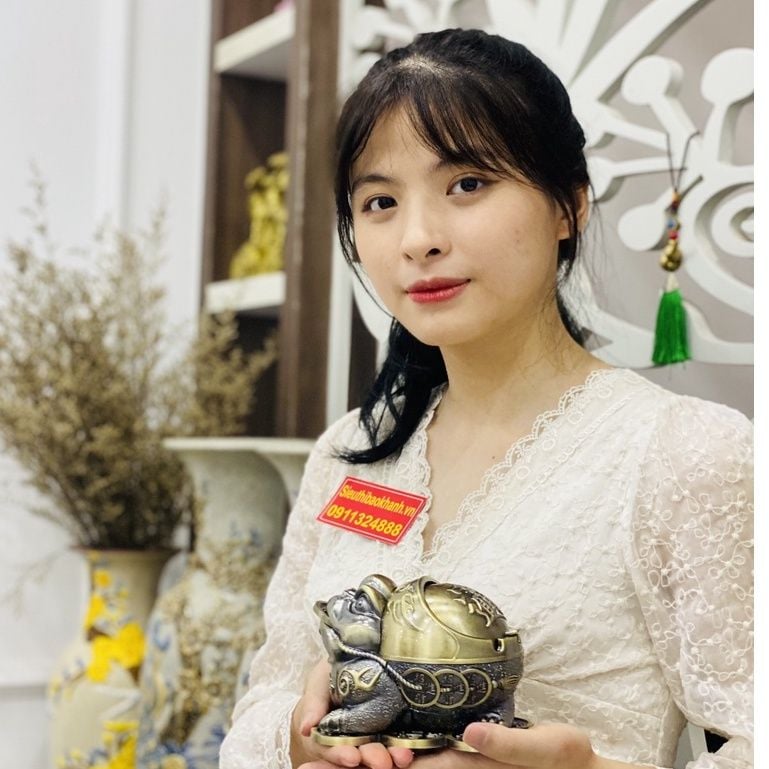  Gạt Tàn Chất Liệu Hợp Kim Đồng Trạm Trổ Tinh Xảo 15cm 