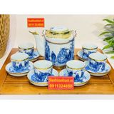  Bộ ấm tích Bát Tràng Trúc Lâm Thất Hiền BKCE-001710VN-0006 