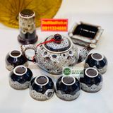  Bộ ấm trà Bát Tràng men hoả biến BKCE-000810VN-0001 