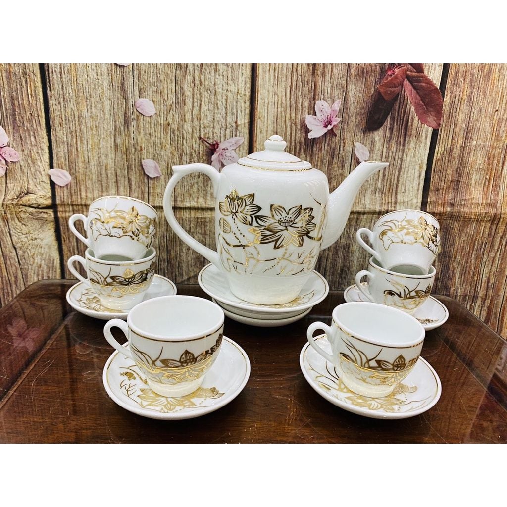  Bộ ấm chén Bát Tràng cao cấp chính hãng 800ml 