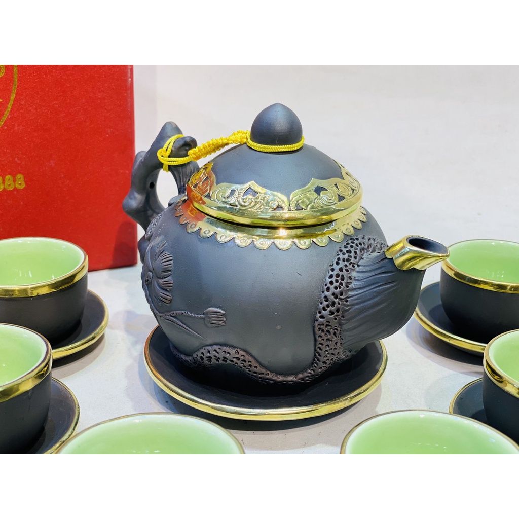  Bộ ấm chén tử xa bọc vàng 