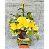  Chậu hoa vàng chất liệu đá ngọc 